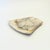 A vintage studio pottery tray. Nice irregular shape with a textured gray glaze. Measures 6"W x 7"D x .5"H