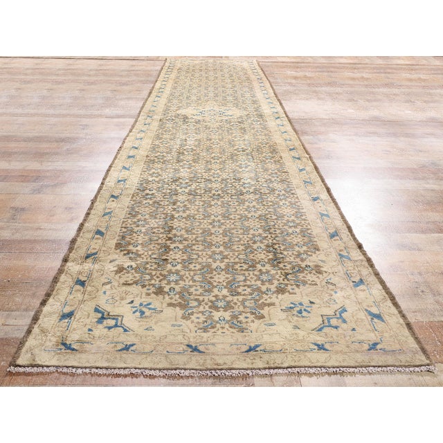 Vintage Persian Hamadan Rug Runner, 03'03 X 15'10 For Sale - Image 9 of 10