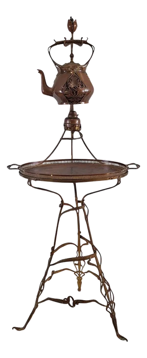 Art Nouveau Tea or Coffee Set with Stand from Carl Deffner, 1890s, Set of 4