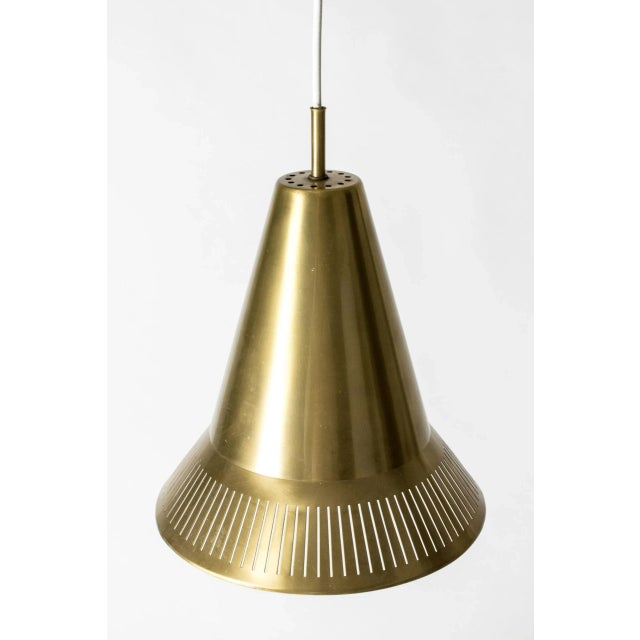 Mid-Century Modern Mid-Century Brass Pendant Light by Hans Bergström, 1950s For Sale - Image 3 of 8