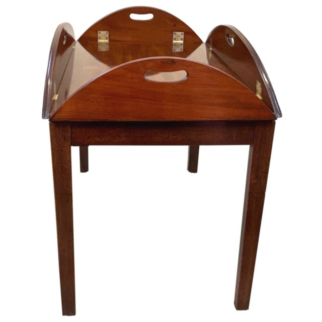 Oval Mahogany Butler's Tray on Stand, 1790s For Sale - Image 12 of 15