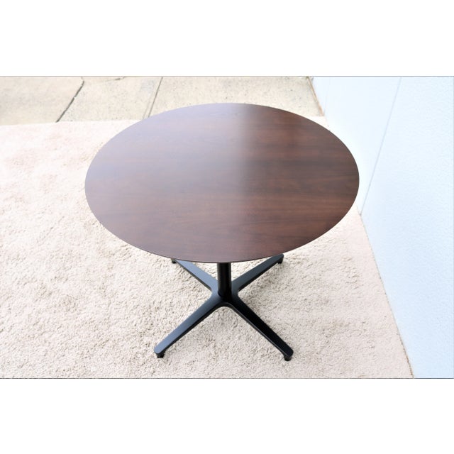 Brown Modern Naoto Fukasawa for Geiger Saiba 30" Round Walnut Veneer Top Dining Table For Sale - Image 8 of 13