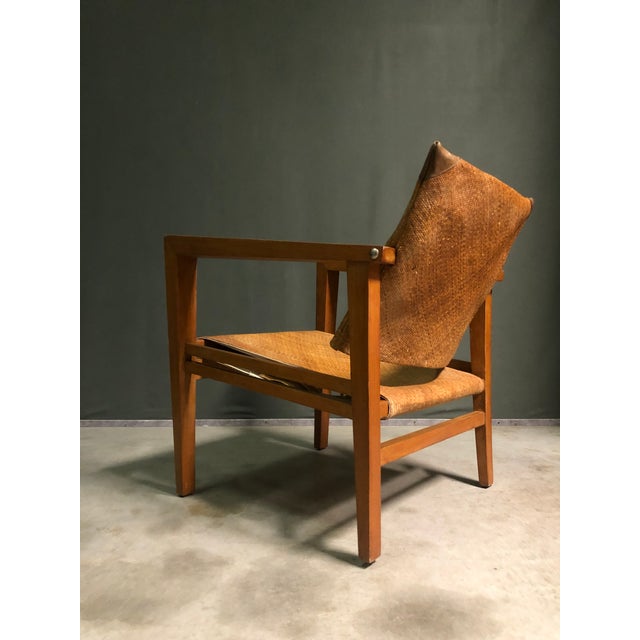 Vintage Lounge Chair in Oak, 1950s For Sale - Image 6 of 12