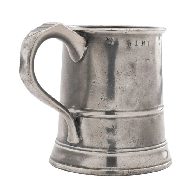 English Pewter Pint Mug (1850's) For Sale - Image 4 of 12