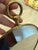 Italian Brass Oval Mirror Articulated Hanger For Sale - Image 9 of 14