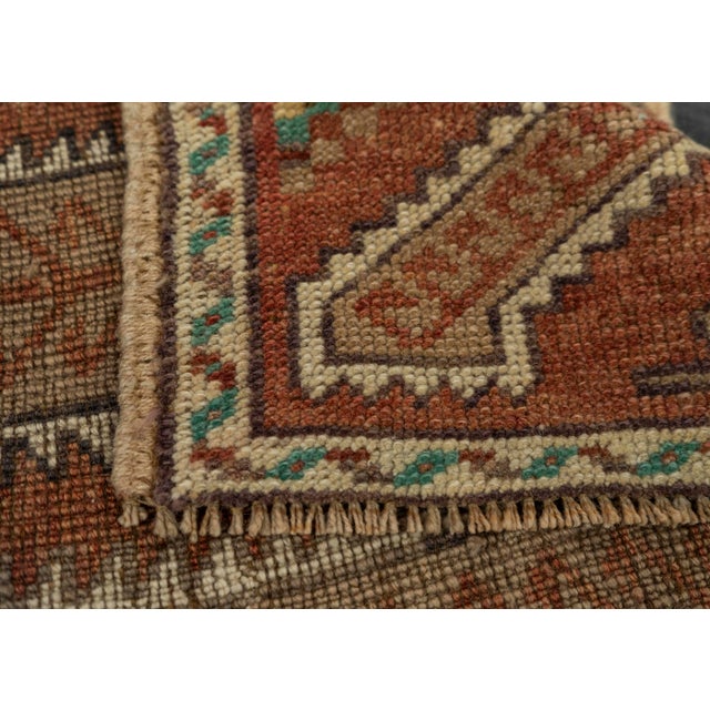 Turkish Mini Rug Oriental Hand Knotted Vintage Rug 1'9" x 3'1" #21160 For Sale In Houston - Image 6 of 8