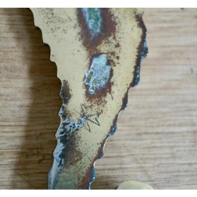 Antique Edwardian British Brass Seahorse Door Knocker, 1900s For Sale - Image 4 of 5