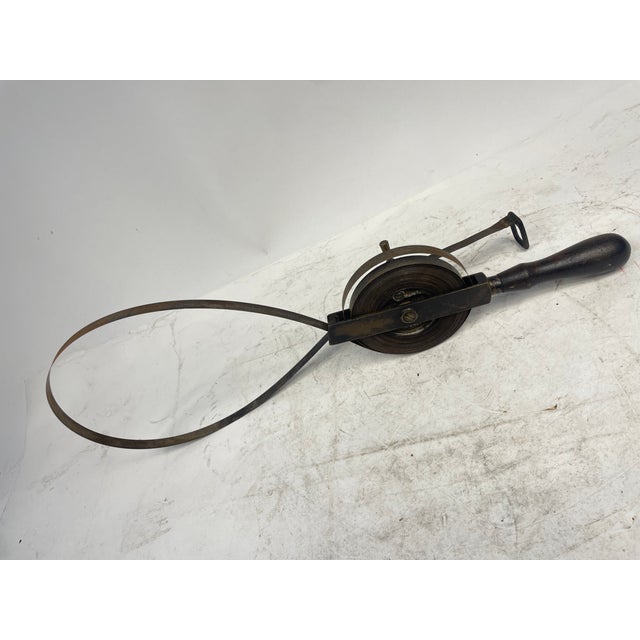 Metal Antique Tape Measure in Metal and Brass, 1930s For Sale - Image 7 of 16