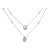 18k White Gold Pie Cut Pear and Emerald Setting Natural Diamond Necklace For Sale