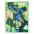 Contemporary Abstract Painting in Greens by Cassandra Auker, Acrylic on Stretched Canvas For Sale