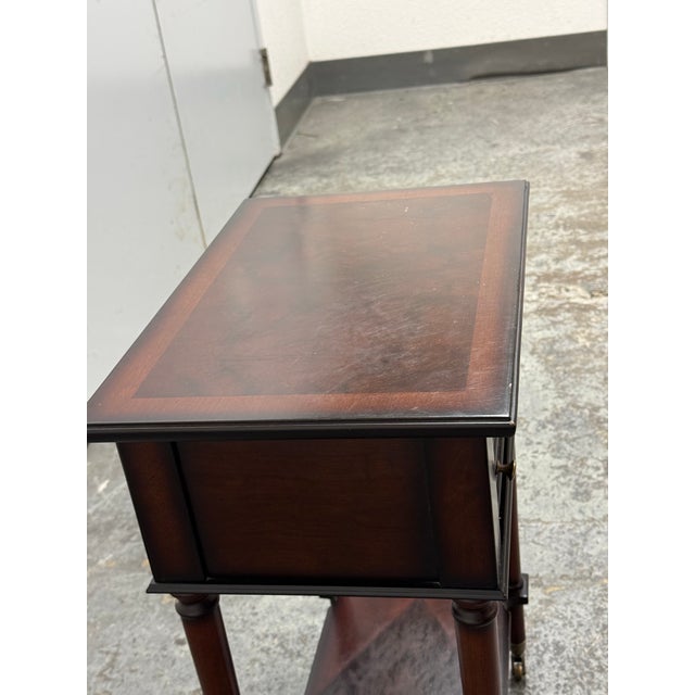 Circa 1999 Bombay Co. Side Table + Casters For Sale - Image 12 of 12