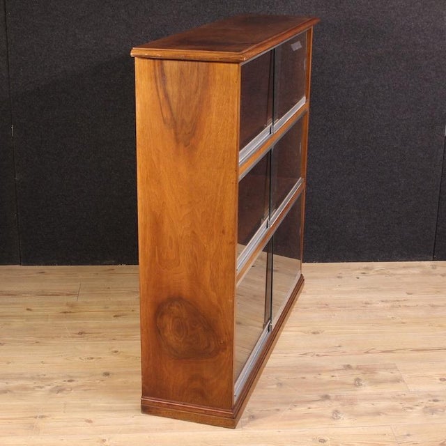 Italian Walnut Bookcase, 1960s For Sale - Image 11 of 14