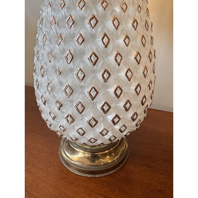 Mid-Century Modern Pineapple Murano Glass Table Lamp, 1950s For Sale - Image 3 of 7