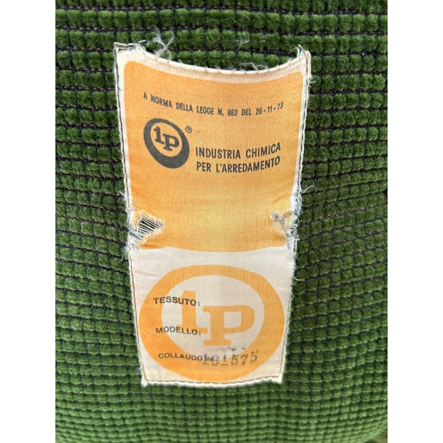 1P Chemical Industry for Furniture Design by Diego Mattu Cantilever armchairs Mod. Holy (designed 1973) Green ribbed...