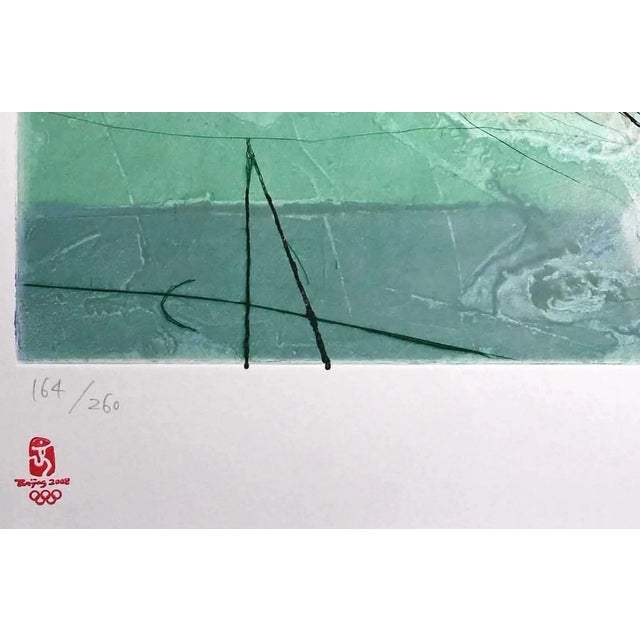 Waterpolo is an original etching on paper realized in 2008 by Tommaso Cascella. Hand signed and numbered. Edition 164/260...