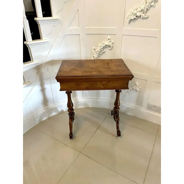 Antique Victorian Side Table in Burr Walnut, 1860 For Sale - Image 9 of 10