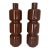Modern Chinese Brown Bo Jia Porcelain Vases- a Pair For Sale