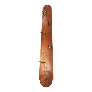 1980s Vintage Hanging Coat or Hat Rack, Country Rustic & Farmhouse For Sale