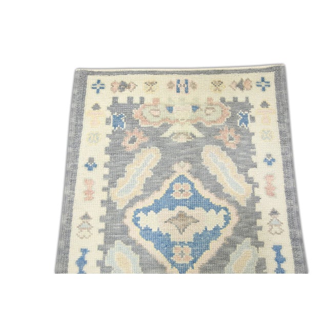 Modern Turkish Oushak Rug 2'2" x 3'4" For Sale - Image 4 of 6