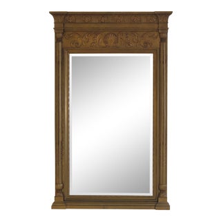 Regency Style Gold Decorated Beveled Glass Mirror For Sale