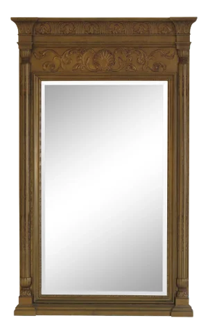 Regency Style Gold Decorated Beveled Glass Mirror