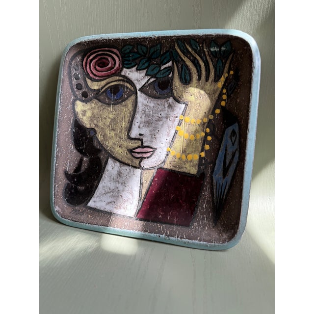 Black Vintage Bowl by Mari Simmulson for Upsala Ekeby, Sweden, 1960s For Sale - Image 8 of 9