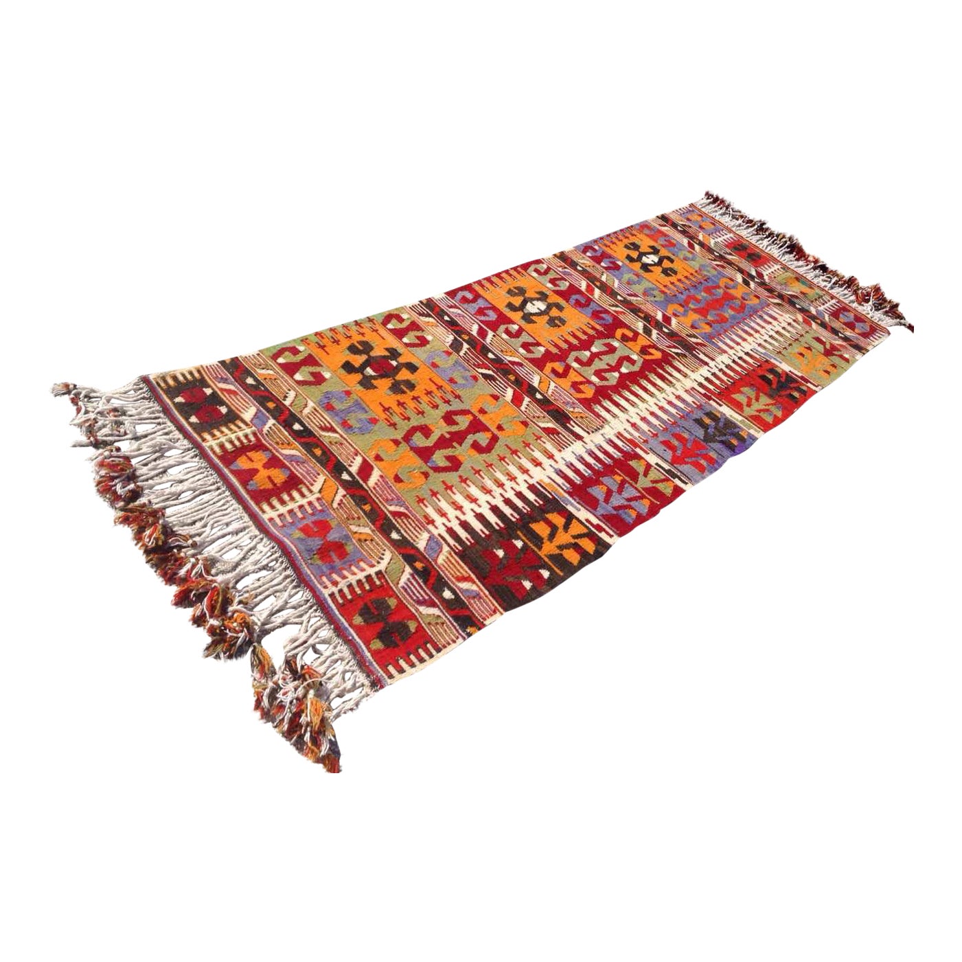 Vintage Turkish Kilim Runner 2′8″ × 6′11″ Chairish