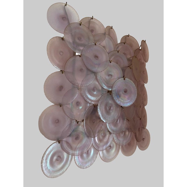 Iridescent Murano Glass Wall Lamp from Mazzega, 1970s For Sale - Image 4 of 11
