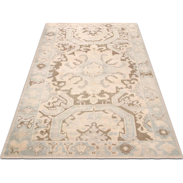 1960s 1960s Turkish Oushak Rug For Sale - Image 5 of 5