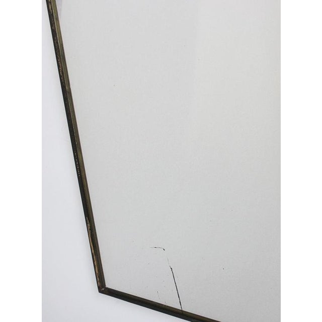 Vintage Italian Wall Mirror with Brass Frame, 1960s For Sale - Image 9 of 18
