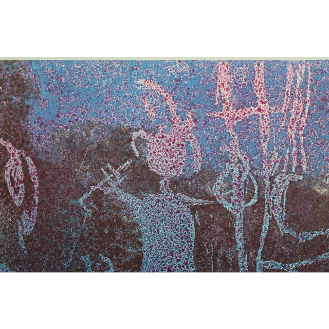 Michael Gallagher Rainbow Rocks I & III Framed Abstract Monoprints For Sale - Image 9 of 12