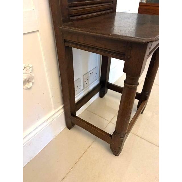 Antique English Oak Correction Chair, 1680 For Sale - Image 6 of 15