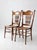 Wood Antique Victorian Pressed Back Cane Seat Chairs Pair For Sale - Image 7 of 17