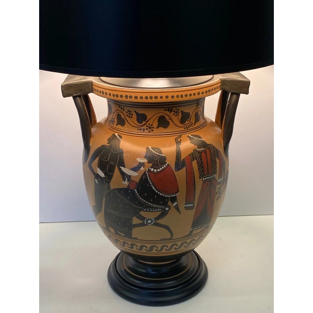 Ceramic Classical Style Greek Vase Lamp For Sale - Image 7 of 11