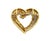 This charming pendant or brooch is crafted from 18k yellow gold with white gold accent featuring an open heart with fine...