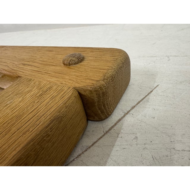 Vintage Brutalist Belgian Oak Mirror, 1970s For Sale - Image 4 of 10