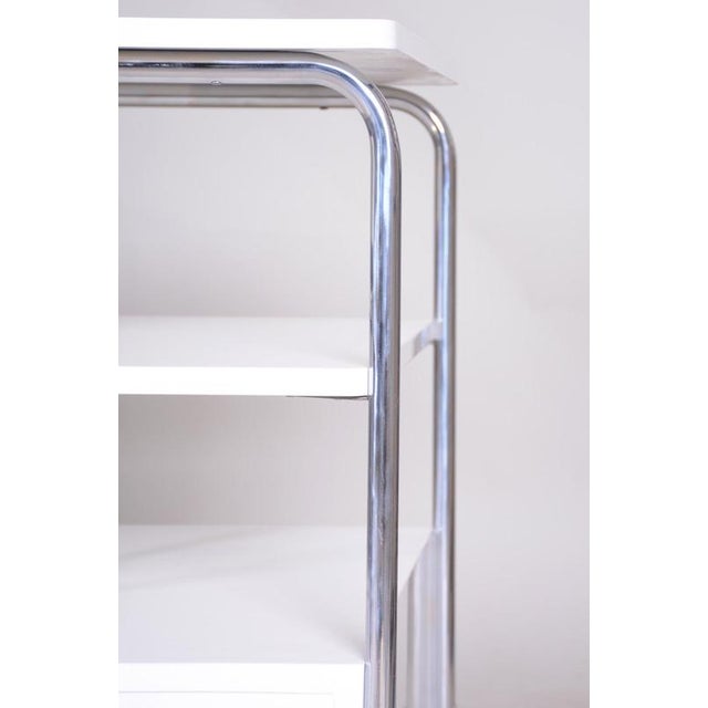 Bauhaus Writing Desk in Chromed Steel and Lacquered Wood, Germany, 1930s For Sale - Image 9 of 14