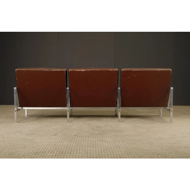 Preben Fabricius & Jørgen Kastholm for Alfred Kill 'Fk-6720' Leather Sofa, 1960s For Sale - Image 16 of 18