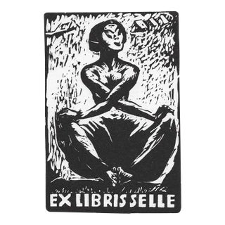 1930s Female Nude Woodblock For Sale