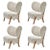 Set of 4 moonlight sheepskin tmbo lounge chairs by mazo design dimensions: w 90 x d 68.5 x h 87 cm materials: oak,...