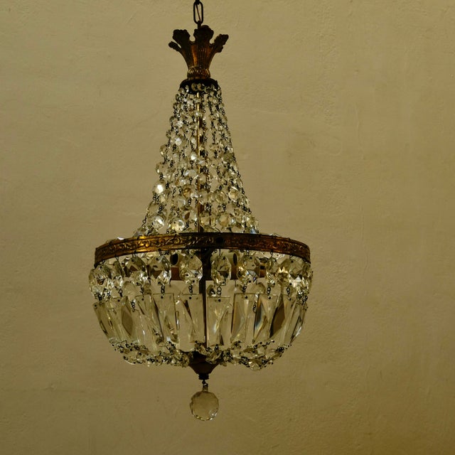 Early 20th Century Empire Crystal Hot Air Balloon Chandelier, 1890s For Sale - Image 12 of 15