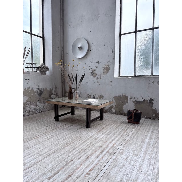 Ceramic Coffee Table with Carved Stone, 1950s For Sale - Image 3 of 18
