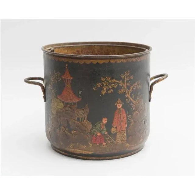 French French Louis XV Tole Peinte Cache Pot Plant For Sale - Image 3 of 11