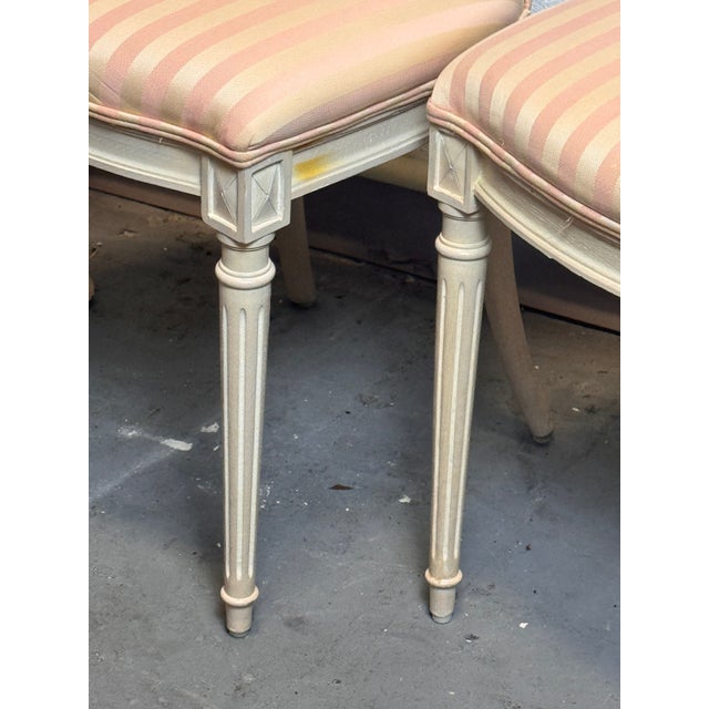 Vintage French Louis XVI Style Oval Cane Back Dining Chairs, Set of 6, C. 1970s For Sale - Image 16 of 17