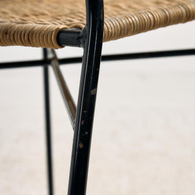 Black Rattan Dining Chair, 1970s For Sale - Image 8 of 15
