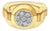 Presdiential Style Diamond Ring .38cttw 14k Yellow Gold, Size 3 For Sale