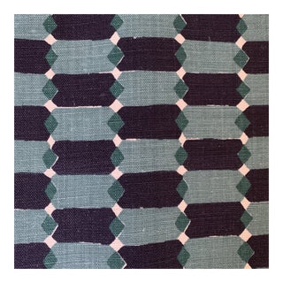 McLaurin and Piercy Oxford Belgium Linen Peacock Blue Fabric- 8 Yards For Sale