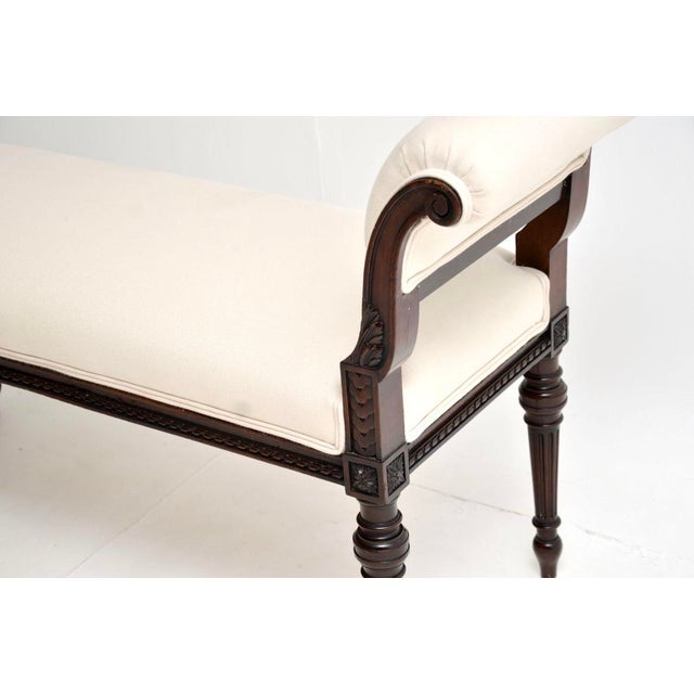 Antique Victorian Carved Bench or Stool attributed to Waring and Gillows, 1880 For Sale - Image 10 of 12