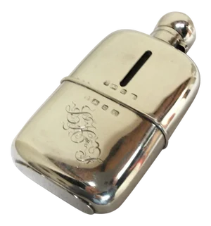 Sterling Silver English Flask