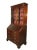A 19th-C. English Georgian style inlaid mahogany bookcase secretary comprised of an upper section with mullioned glazed...